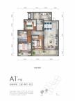 中海天府里名城2期3室2厅2卫106.00平户型