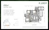 公园玖序名邸1期 3室2厅2卫 110.00平米