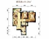 锦悦府2期 2室2厅1卫 91.26平米