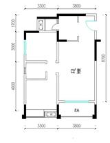 同聚和润国际2期 2室2厅1卫 75.51平米