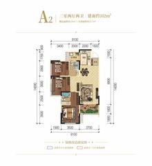 隆腾·凌云府1期3室2厅2卫101.29平户型