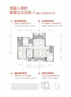 卓越云门锦绣名邸1期4室2厅3卫180.04平户型