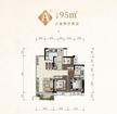 金樾华府1期3室2厅2卫95.00平户型
