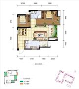 佳兆业广场 2室2厅1卫 69.08平米