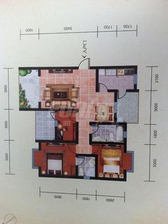 润雅宜园2期3室2厅2卫95.00平户型