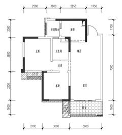 成都融创文旅城1期2室2厅1卫81.64平户型