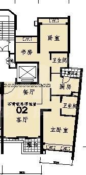 i-都会S3室2厅2卫83.40平户型
