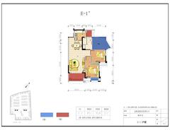 剑桥小镇3期3室2厅1卫90.00平户型