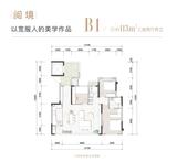 翰林府1期 3室2厅2卫 113.00平米