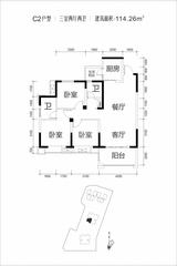 御嘉香苑1期 3室2厅2卫 114.26平米
