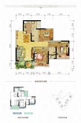 中房优山plus1期 3室2厅2卫 95.00平米