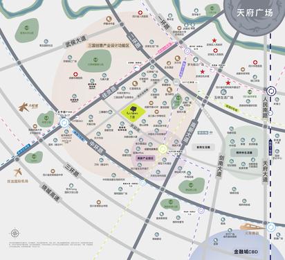 长益方糖广场1期区位图