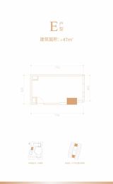 三利广场1期 1室1厅1卫 47.00平米