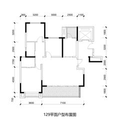 五矿西棠雅园1期3室2厅2卫128.56平户型