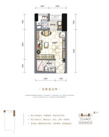 棠湖泊悦城32.24平户型
