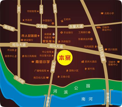 宇航三洲盛景区位图