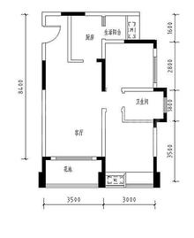 同聚和润国际2室2厅1卫68.80平户型