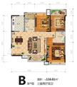 紫悦府1期3室2厅2卫116.61平户型