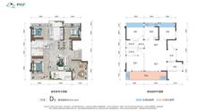 郊野天宸小区1期4室2厅2卫111.53平户型