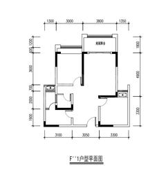 王府花园三期2室2厅1卫84.17平户型