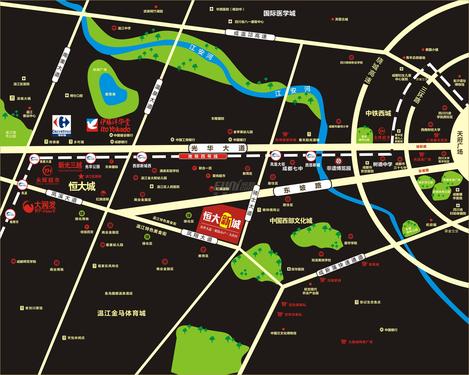恒大新城区位图