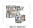 电建地产洺悦玺小区4室2厅2卫129.02平户型