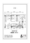 雅居乐陇海.九麓项目一期2室2厅2卫73.00平户型