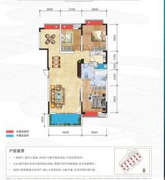 堰山和畔3室3厅2卫129.19平户型