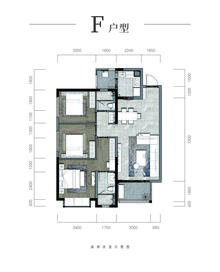 玖宸园1期3室2厅2卫112.00平户型