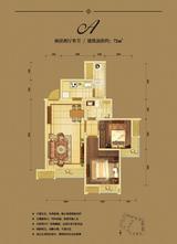 北湖国际城 2室2厅1卫 72.00平米