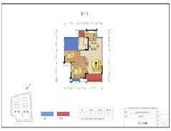 剑桥小镇3期3室2厅1卫90.00平户型