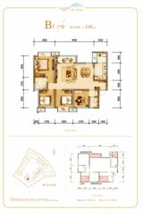 普得先锋国际1期 4室2厅2卫 108.00平米
