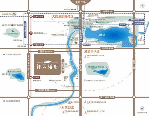 锦云樾小区1期（祥云樾府）区位图