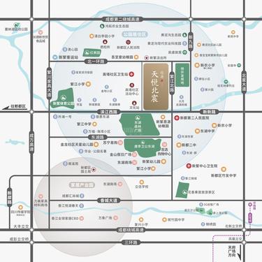 经典天悦北宸1期区位图