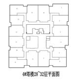 28-32层写字楼总平面图