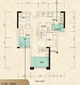 翔宇榜样家 2室2厅1卫 49.11平米