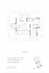 金科博翠湾小区1期 3室2厅2卫 107.00平米