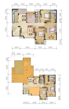 江宇天府城6室3厅4卫296.00平户型