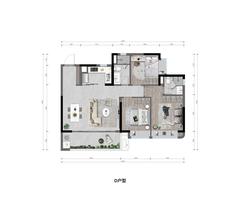 天府九里1期3室2厅2卫108.00平户型