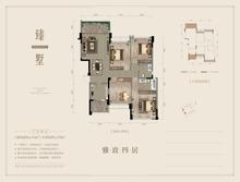 中环晓院1期4室2厅2卫104.76平户型