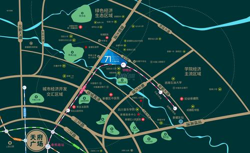 七一广场（七一城市森林花园）区位图
