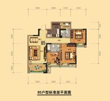 金山御景蓝湾3室2厅2卫100.42平户型