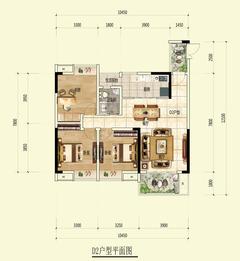 吉祥湾2期3室2厅1卫101.78平户型