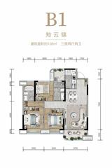 云锦安缦1期 3室2厅2卫 106.00平米
