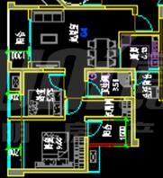 鼎犀名城3室2厅1卫74.80平户型
