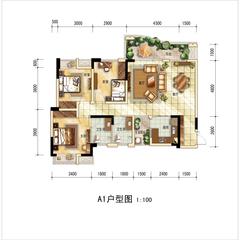 五龙山屿府（朗诗·观山樾）3室2厅2卫111.56平户型