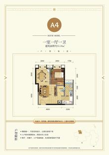 中大君悦金沙9期1室1厅1卫55.36平户型
