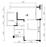 同聚和润国际2期 2室2厅1卫 87.83平米