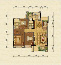 龙泽台（嘉裕第六洲3期）3室2厅2卫125.00平户型