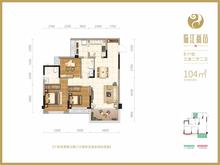 临江尚品花园1期1室104.00平户型